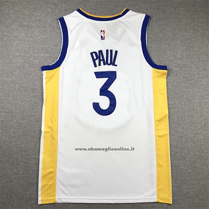 Maglia Golden State Warriors Chris Paul #3  Association 2022-23 Bianco